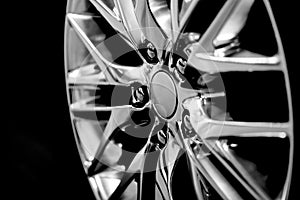 Alloy wheel as an automotive background