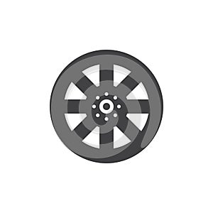 Alloy wheel icon vector