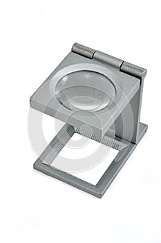 Alloys magnifying glass in isolated.