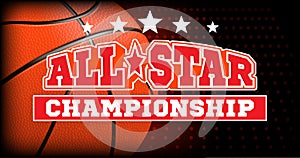 Allstar basketball championship placard banner