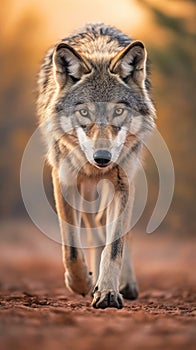 The Alluring Confidence of a Red-Eyed Wolf: A Wildlife Portrait