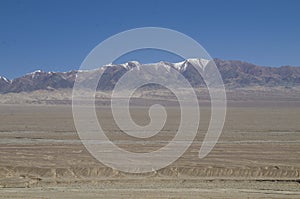 Alluvial plain in front of Mountain altun tagh