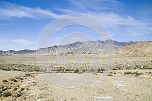 Alluvial plain in front of Mountain altun tagh