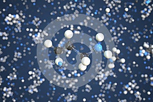 Allylamine molecule. Conceptual molecular model. Chemical 3d rendering