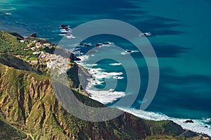 Almaciga village aerial view, Tenerife photo