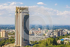 Almaty city view, Kazakstan hotel in summer