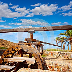 Almeria in Cabo de Gata Rodalquilar waterwheel