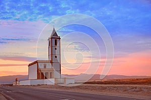 Almeria Cabo de Gata Salinas church in Spain