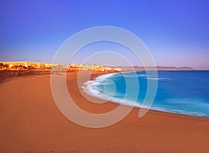 Almeria Cabo de Gata sunset in Retamar beach photo