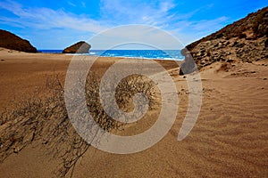 Almeria Playa del Monsul beach at Cabo de Gata