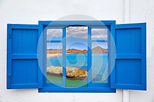 Almeria view from window of Cabo de Gata beach