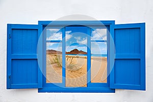 Almeria view from window of Cabo de Gata beach