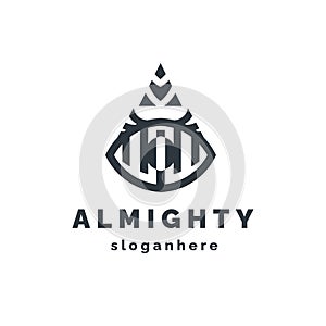 almighty eye logo icon vector