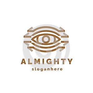 almighty eye logo icon vector