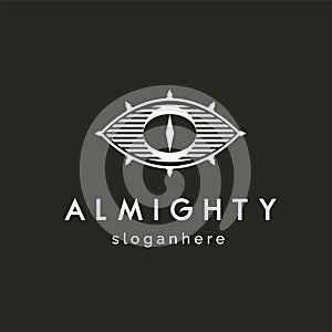 almighty eye logo icon vector