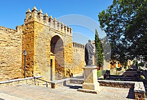 Almodovar Gate, medieval walls of Cordoba, Spain photo