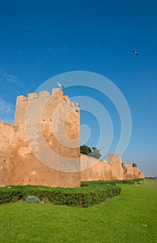 Almohad city walls of Rabat, Morocco.