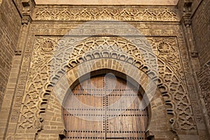 Almohad gate Bab Oudaia at The Kasbah of the Udayas in Rabat, Morocco photo