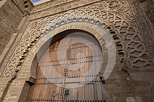 Almohad gate Bab Oudaia at The Kasbah of the Udayas in Rabat, Morocco photo