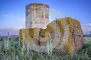 Almohad watchtower of Ibn Marwan or Los Rostros, Badajoz, Spain photo