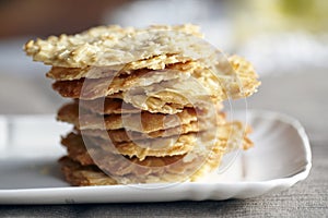 Almond flaked cookies photo