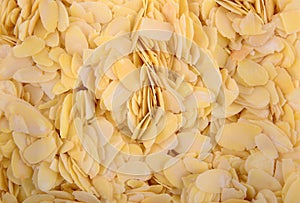 Almond flakes background