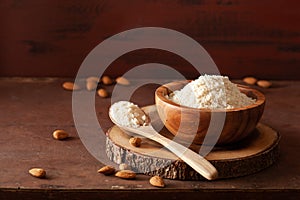 Almond flour. healthy ingredient for keto paleo gluten-free diet