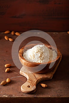 Almond flour. healthy ingredient for keto paleo gluten-free diet