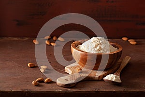 Almond flour. healthy ingredient for keto paleo gluten-free diet