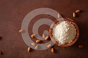 Almond flour. healthy ingredient for keto paleo gluten-free diet