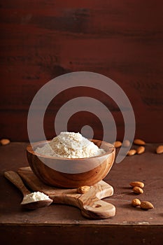 Almond flour. healthy ingredient for keto paleo gluten-free diet