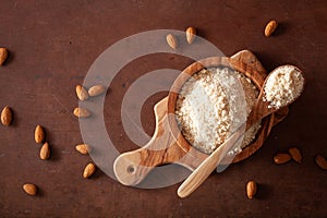 Almond flour. healthy ingredient for keto paleo gluten-free diet