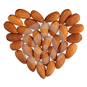 Almond heart isolated