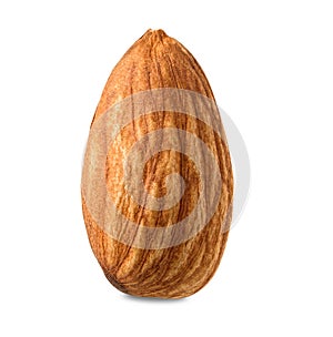 Almond isolated on white background with clipping path