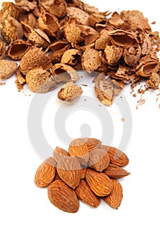 Almond kernels with hulls