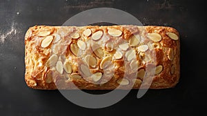 Almond Loaf On Dark Background