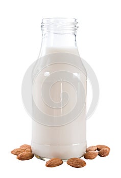 Almond Milk isolated on white