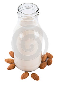 Almond Milk isolated on white