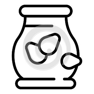 Almond milk jug icon outline vector. Plant soy