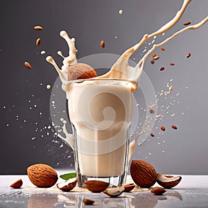 Almond milk, nondairy beverage from nuts