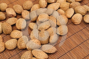 Almond nuts background
