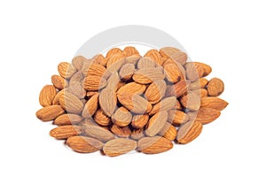 Almond nuts isolated on the white