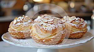 Almond Puff Pastries On Display