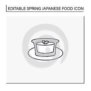 Almond tofu line icon