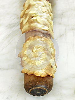 Almond tuile biscuits