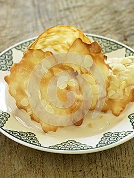 Almond tuile biscuits