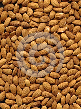 Almonds as background or texture
