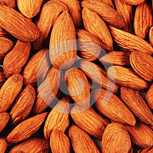 Almonds background