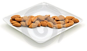 Almonds in a dish