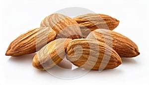 Almonds on the with isolated background